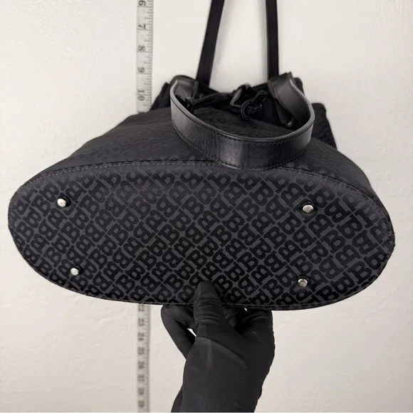 Rare Vintage BALLY Black Leather Drawstring Bucket Bag - Pristine Condition - Picture 4 of 15